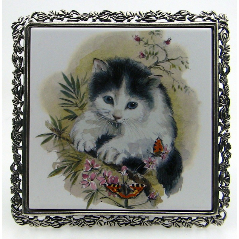 Dessous de plat chat et papillons