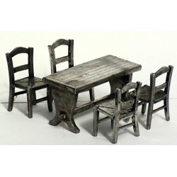 Table avec 4 chaises miniature