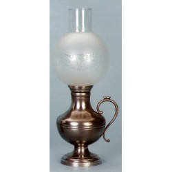 Lampe électrique avec anse en étain