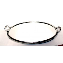 Plateau rond fond miroir